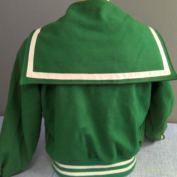 Vintage Kaye Bros. Green Custom Letterman Jacket Wool - Picture 4 of 11